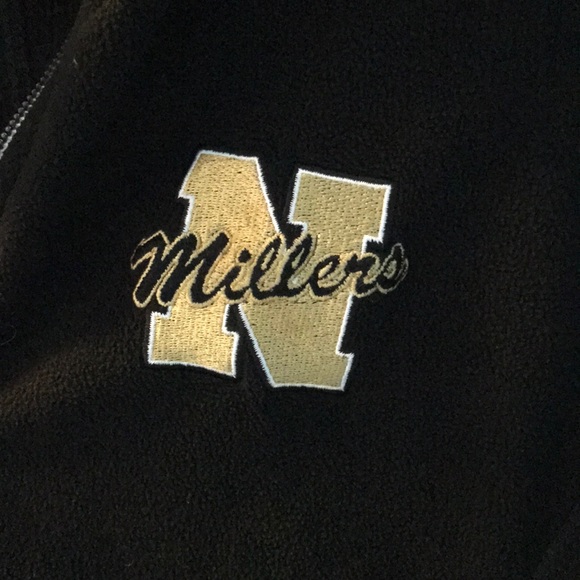 Embroidered Fleece Zip Collared Sweatshirt - Picture 4 of 5